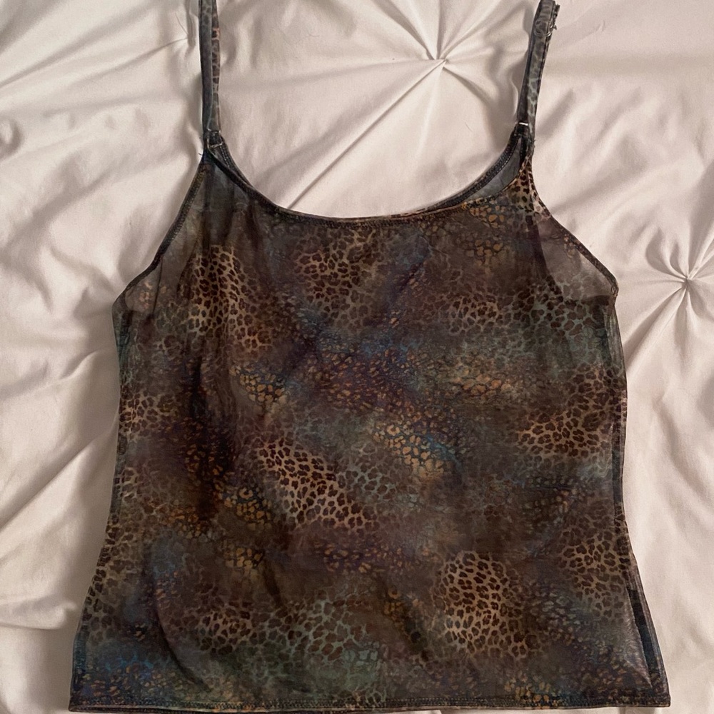 Y2k Leopard Print Tank Top